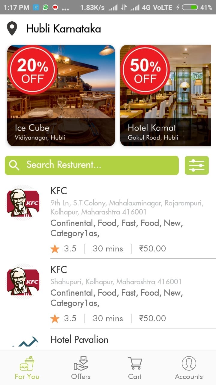 Online Food Delivery Android Mobile Application