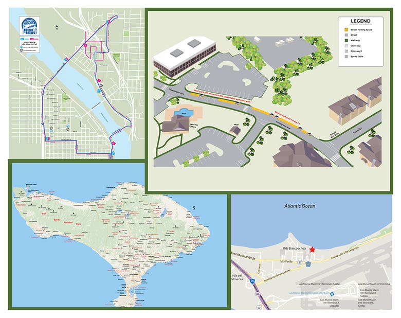 Map Illustration portfolio. Click for better view :)