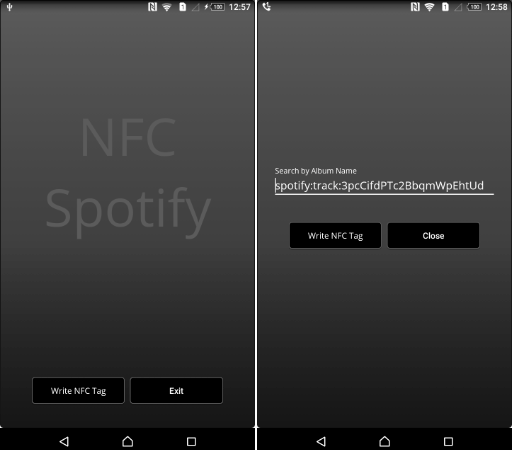 NFC Spotify App