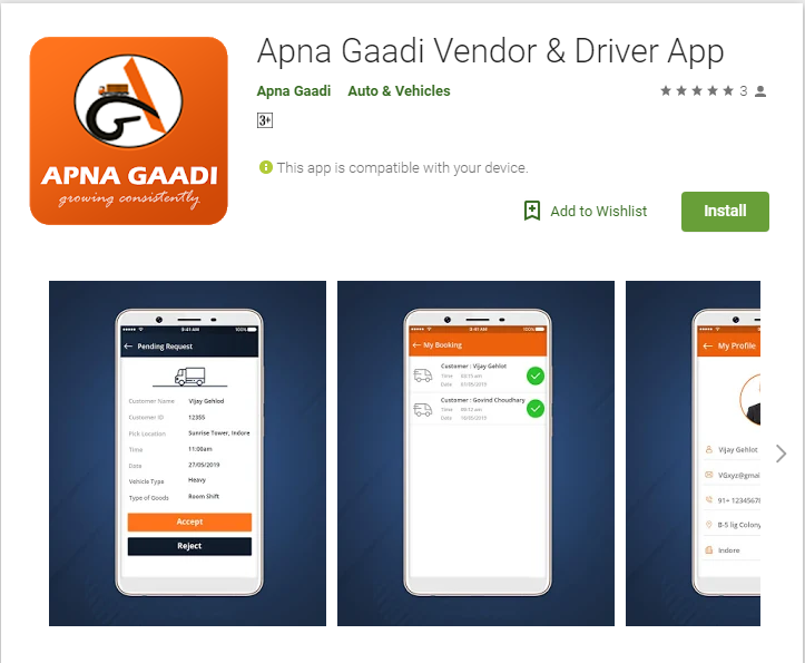 Apna Gaadi Vendor & Driver App