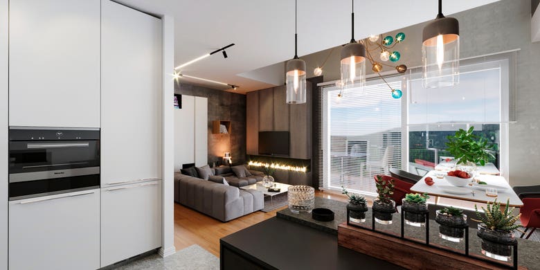 Modern 2-Floor Apartment - 3D Render