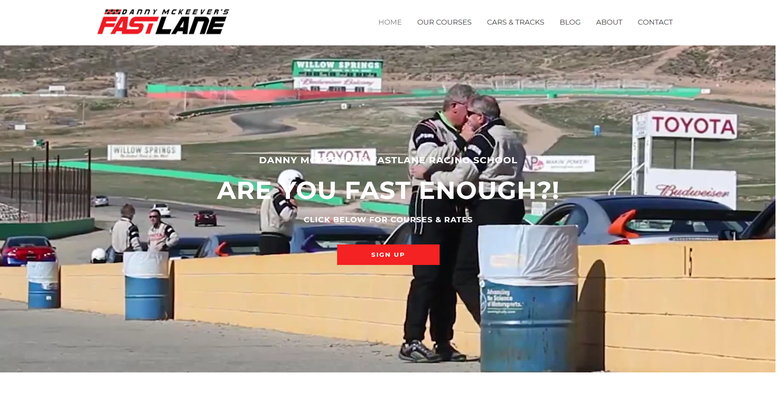 Fastlane, race school website testing