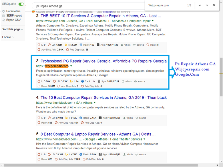 Top 10 Rank On Google.com