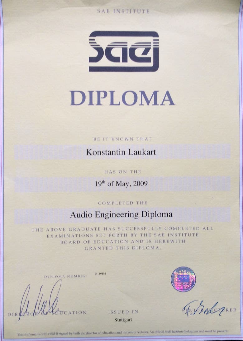 Audio Engineer Diploma