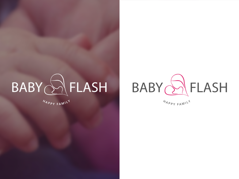 baby flash logo design