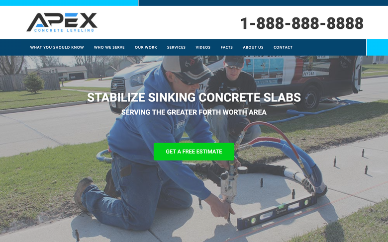 Website Design | Apex Concrete Lifting