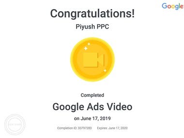 Google Video Certificate