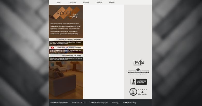 Scott Flooring Logo and Website