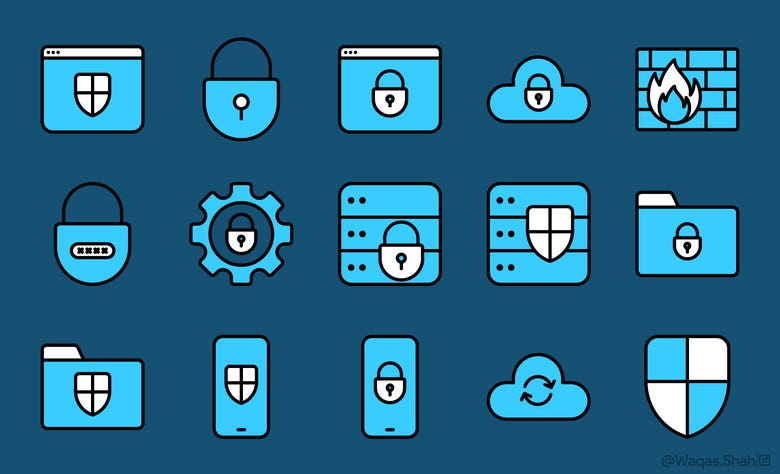 Cyber Security Icon Set