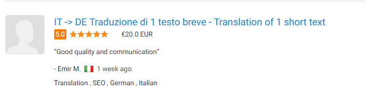 Italian to German translation