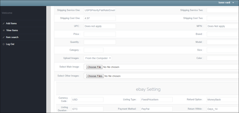 Create and Add new listings to eBay store for different use