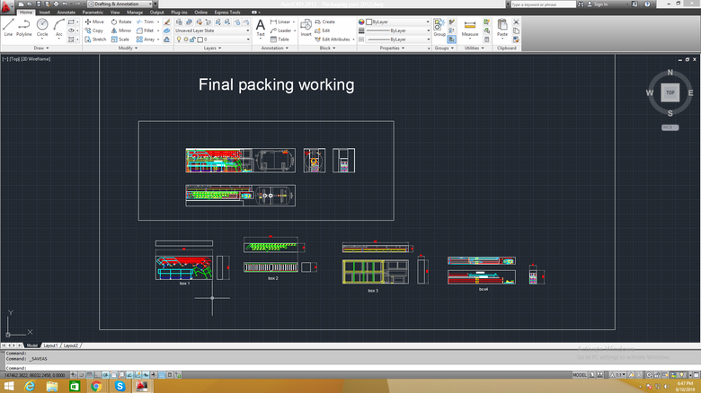 Autocad container packing