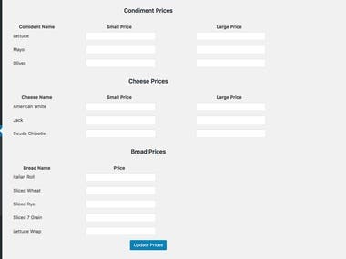 Wordpress Plugin - Bulk Update Prices
