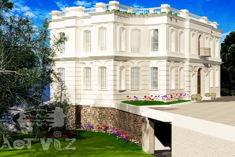 3D Exterior Design of Villa