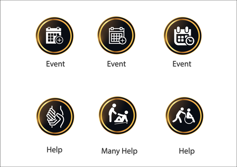 I will design custom app icons set or button badges for you