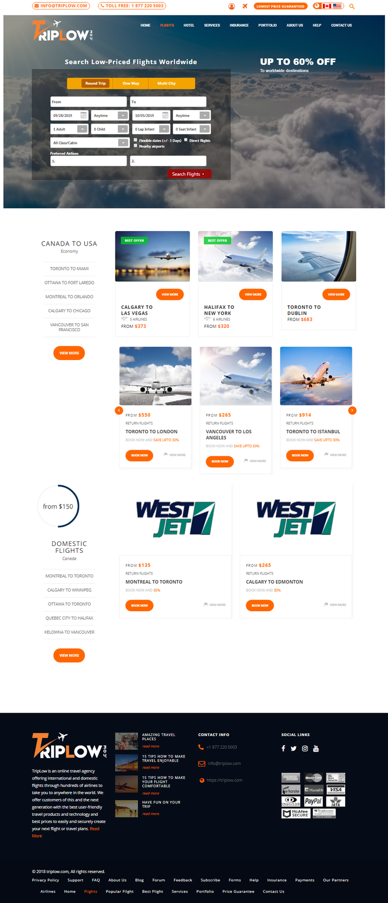 Triplow is the cheapest flight provide