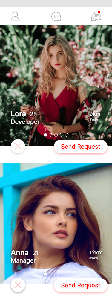 Dating App Main Page Redesign