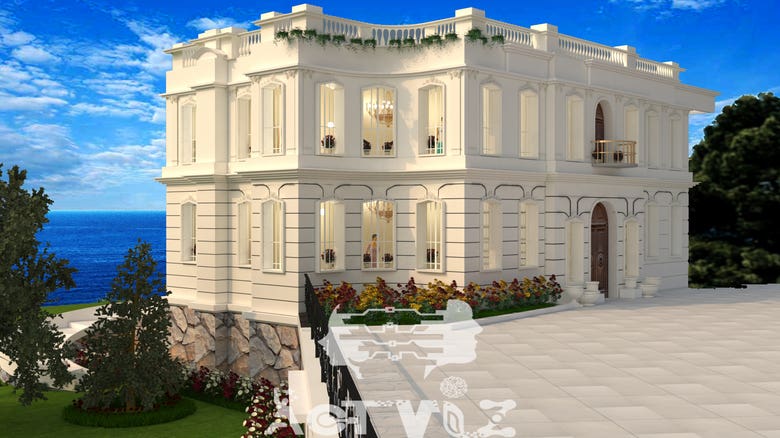 3D Elevation of modern Villa
