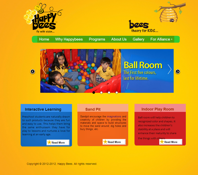 Website Development Of www.happybees.in