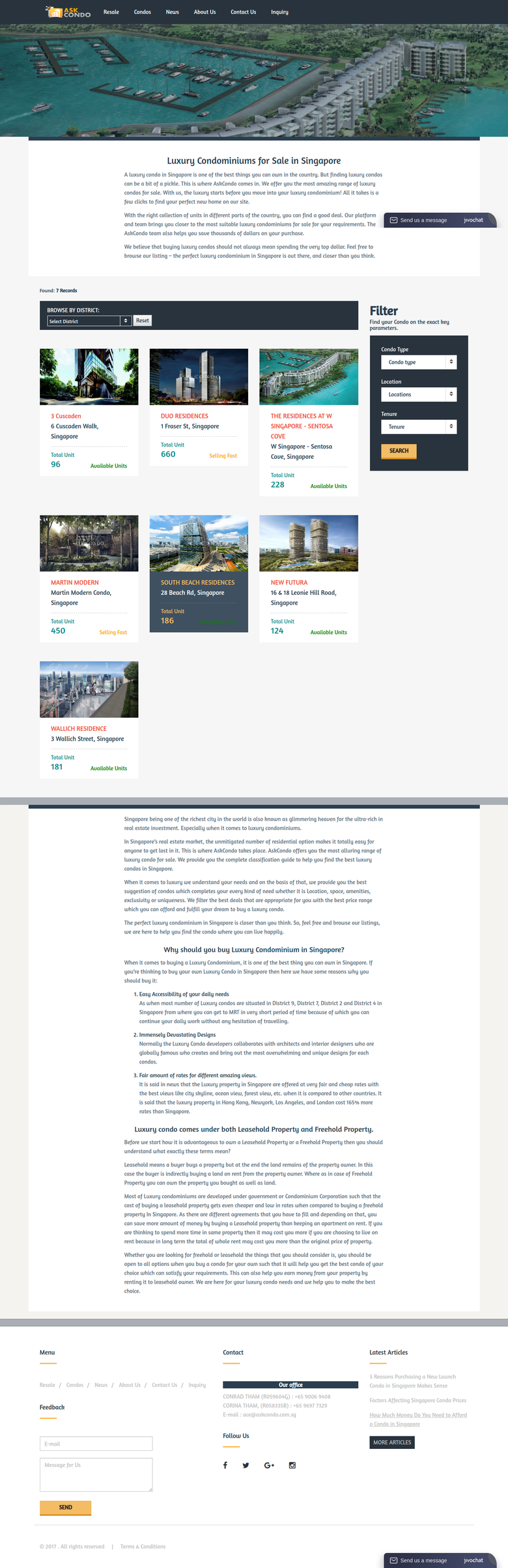 Real Estate website using Laravel
