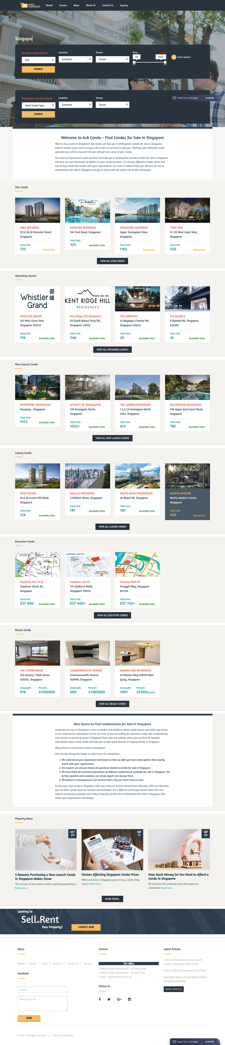 Real Estate website using Laravel