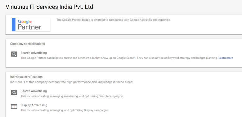 Google Adwords Certified Partner