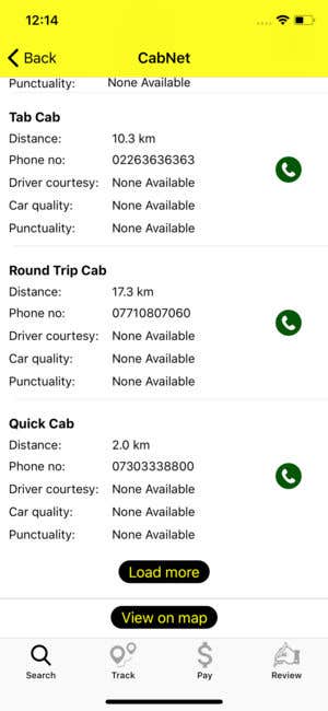 iOS APP - CabNet Taxi Network