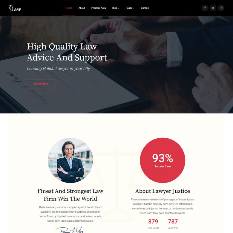 Law - HTML Template