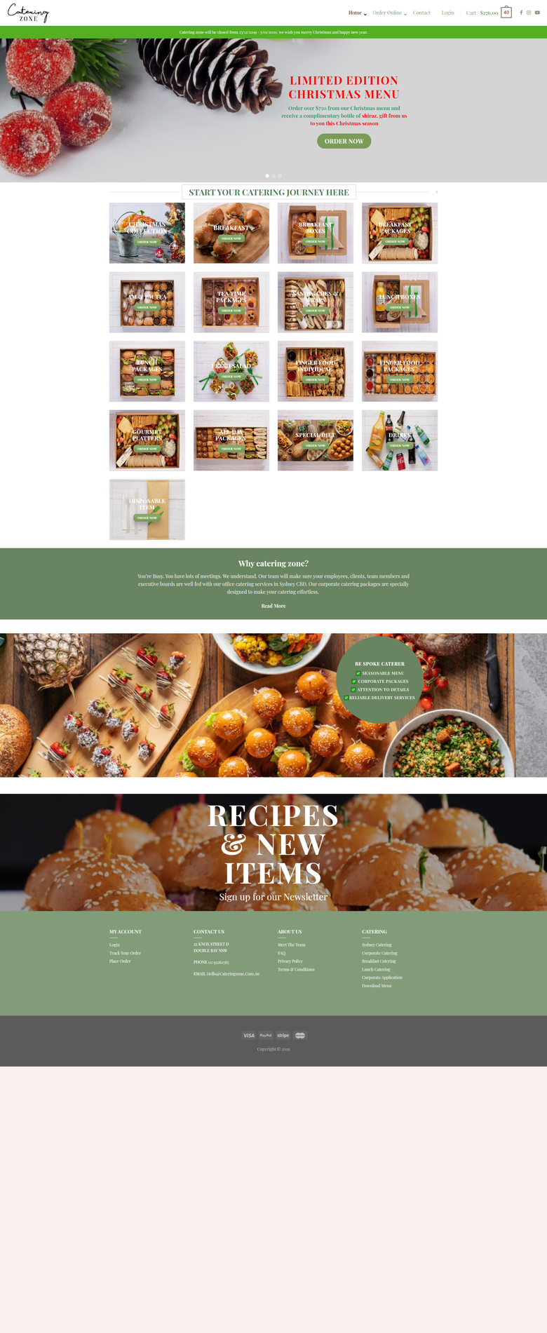 Online Food website.