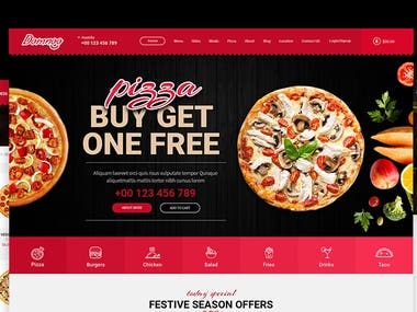 Restaurant & Pizza HTML Template