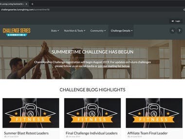 Challenge Series Website