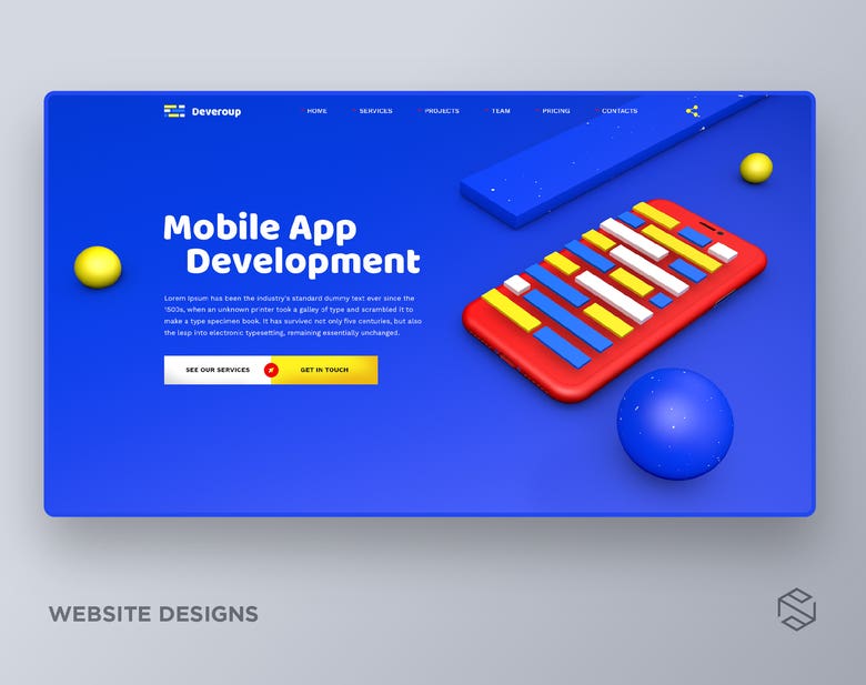 Website design for App Development