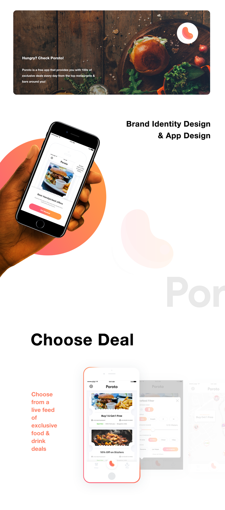 Poroto - Deals Mobile App & Brand Identity