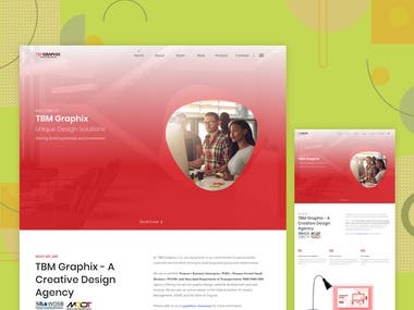 Design Agency Website Re-Design for Tbmgraphix.com
