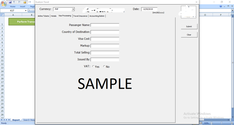Typeform with tracking and reporting platform by using VBA