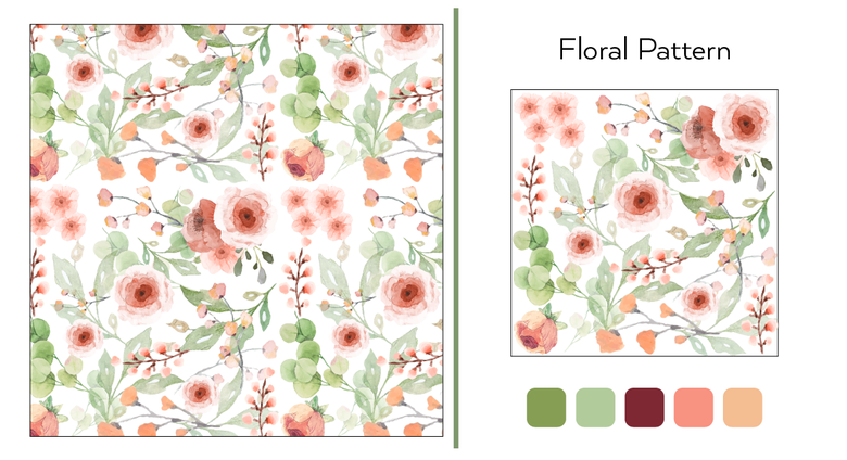 Seamless Pattern to Print - Floral Designs -