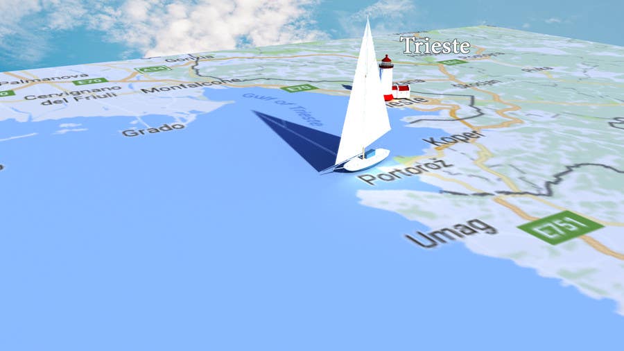 Participación en el concurso Nro.14 para                                                 Animate sailing route on map
                                            