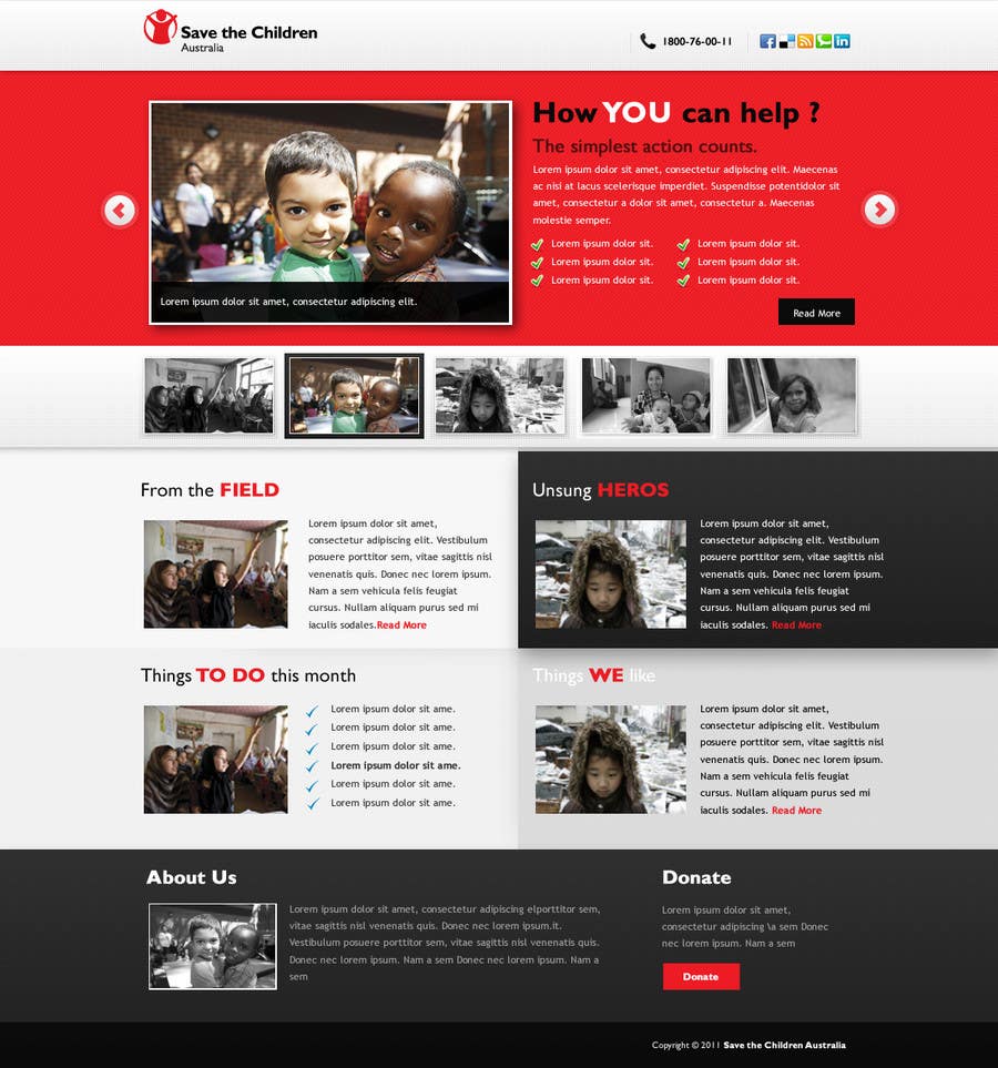 Participación en el concurso Nro.79 para                                                 HTML Email for Save the Children Australia
                                            