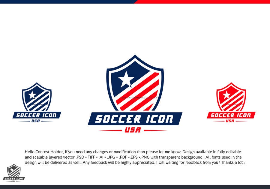Kilpailutyö #359 kilpailussa                                                 Design a Logo - Soccer Icon USA
                                            