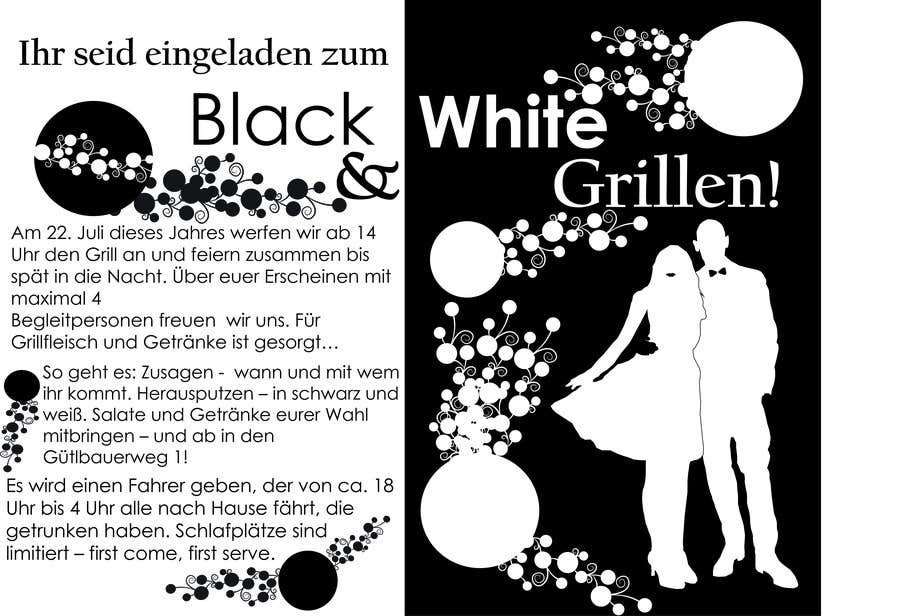 Proposition n°37 du concours                                                 Design an Invitation for a cool Black and White Party, printable
                                            