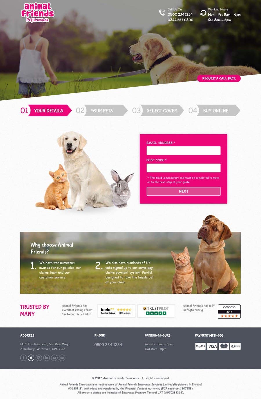 Entry #49 by iTechnoweb for Design a Pet Insurance Website Mockup |  Freelancer