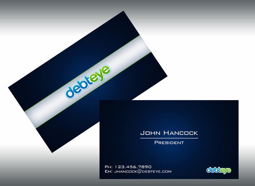 Kilpailutyö #104 kilpailussa                                                 Business Card Design for Debteye, Inc.
                                            