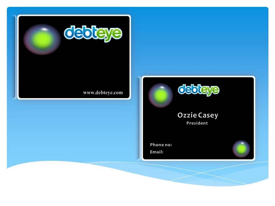 Participación en el concurso Nro.137 para                                                 Business Card Design for Debteye, Inc.
                                            