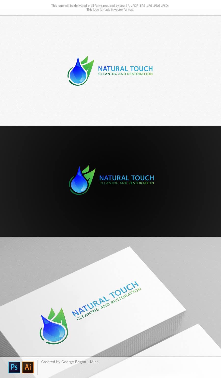 Proposition n°126 du concours                                                 Natural Touch Cleaning and Restoration LOGO
                                            