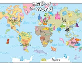 nº 38 pour Illustration Design for World Maps for Kids par Ferrignoadv 