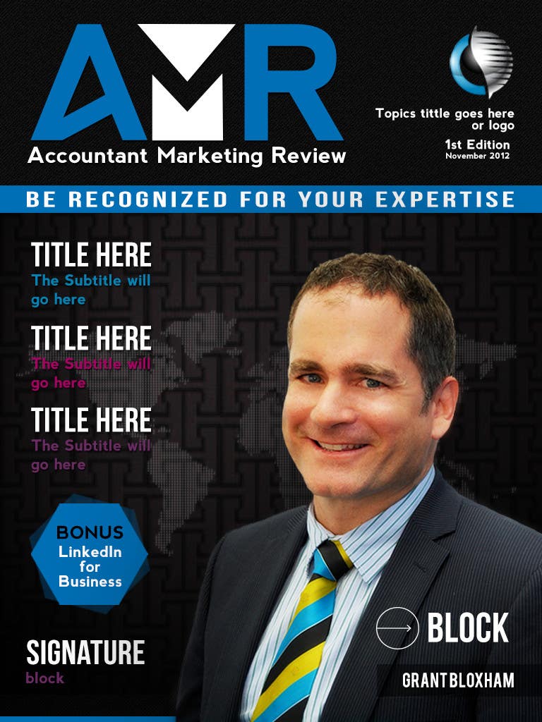 Příspěvek č. 27 do soutěže                                                 Graphic Design for Accountant Marketing Review Magazine (Edit existing InDesign template)
                                            