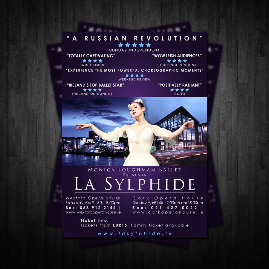 Entri Kontes #8 untuk                                                Graphic Design for Ballet company for a ballet called La Sylphide
                                            