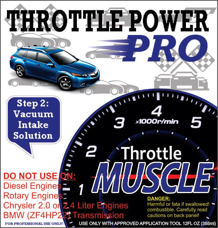 Penyertaan Peraduan #6 untuk                                                 Print & Packaging Design for Throttle Muscle
                                            