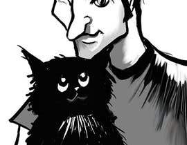 Nro 26 kilpailuun Illustration/caricature of the attached cat and person käyttäjältä BlacksMassiveArt
