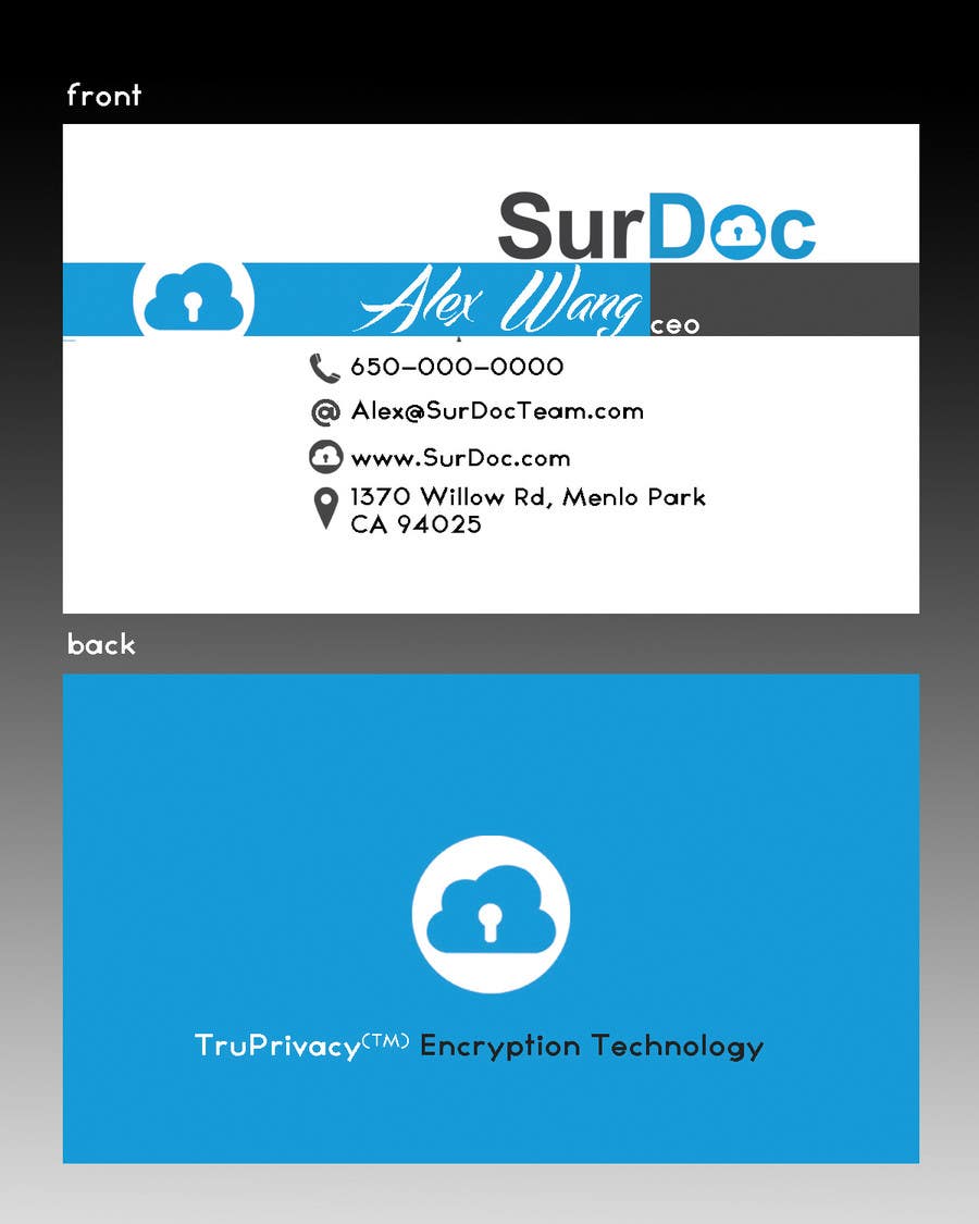 Kilpailutyö #201 kilpailussa                                                 Business Card Design for SurDoc
                                            